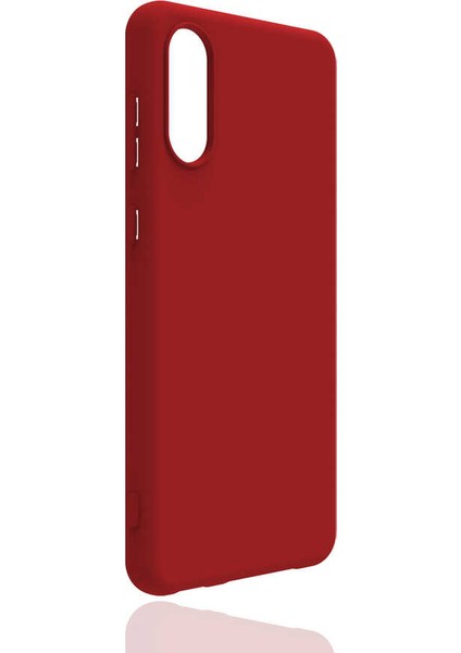 Samsung Galaxy A02 Kılıf Mat Esnek Biye Silikon Kılıf Kırmızı