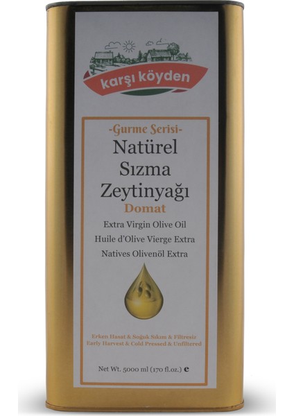 Karşı Köyden Gurme Serisi Erken Hasat Domat Natürel Sızma Zeytinyağı (5000 ml - Teneke)