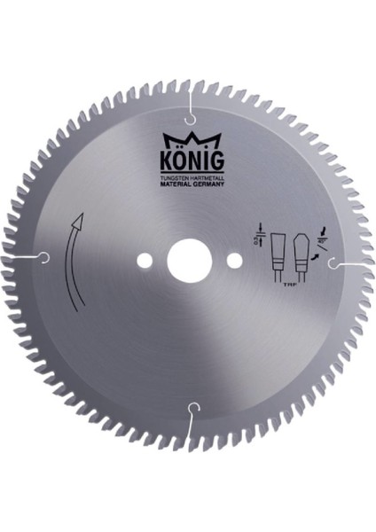 König 300X3,2X30 Z 96 Diş Elmas Uçlu Hassas Kesim Daire Testere (Sessiz)
