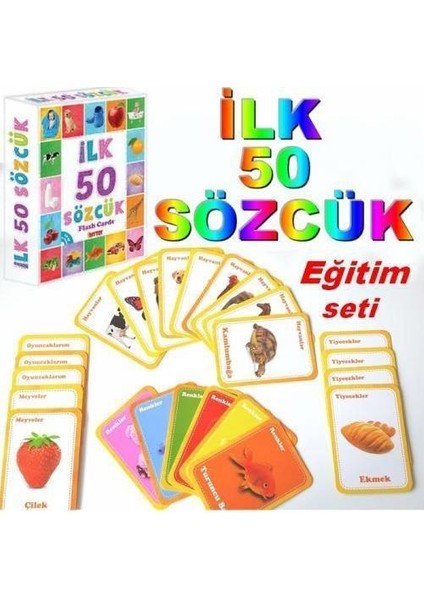Diy Toy Diy-Toy Flash Cards Ilk 50 Sözcük