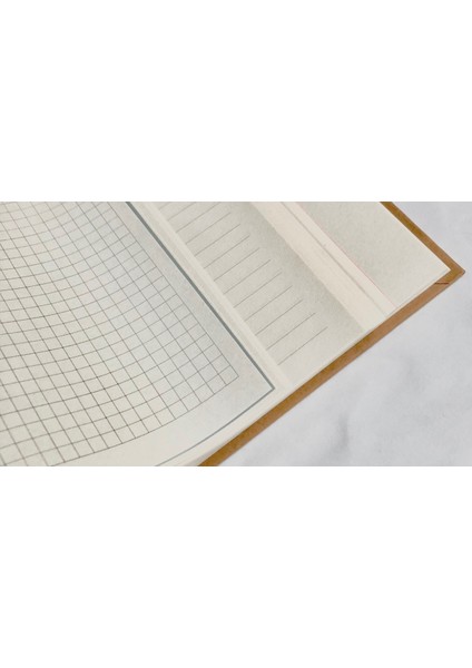 Kraft Sert Kapak 20 x 28 cm 144 Yp. Defter 3+2+1 72 Yaprak Kareli 48 Yaprak Çizgili 24 Yaprak Çizgisiz