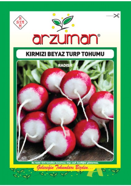 Kırmızı Beyaz Fındık Turp Tohumu 10 gr Ort 900 Ad Tohum