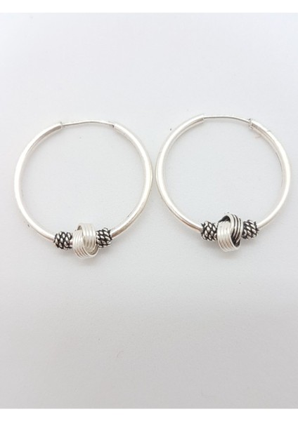 Halka Küpe Düğümlü Halka Küpe 17 mm
