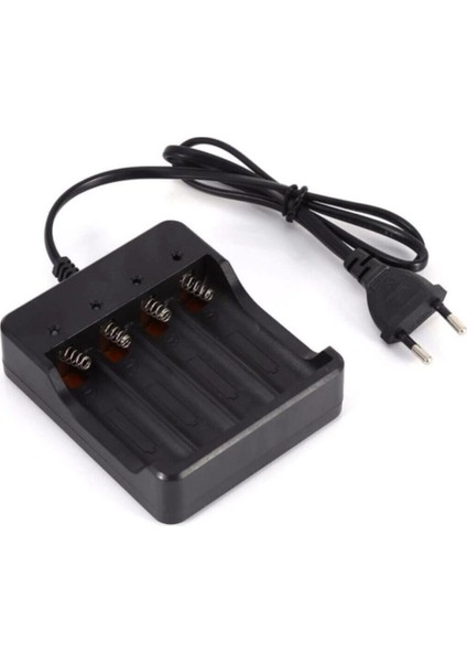 Li-Ion 18650 3.7V Pil Şarj Aleti Cihazı 4'lü Dolum Cihazı
