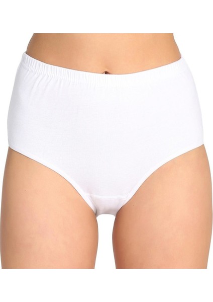 3'lü Doliche Patentli Gümüş Iplikli Kadın Slip Külot Beyaz-Mantar Önleyen Slip