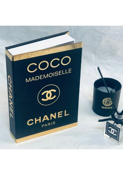 Lovely Book & Book Coco Chanel Klasik Model Açılabilir Dekoratif Kitap Kutusu 27 x 19 x 4 cm