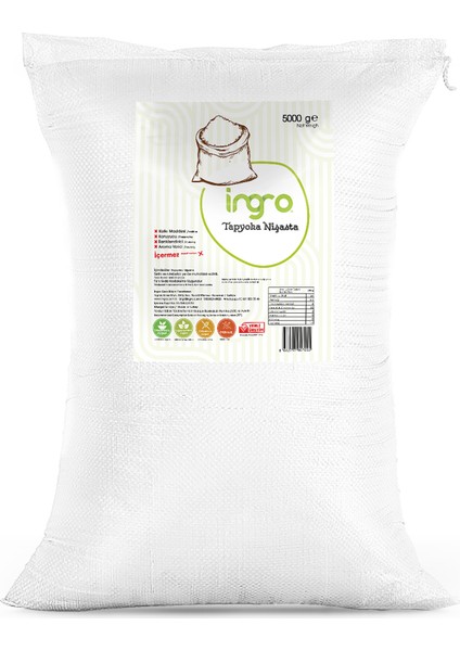 Glutensiz Tapyoka Nişasta 5000 g