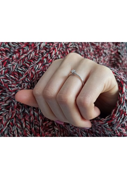 0,10 Karat Pırlanta Tektaş Yüzük 0417R0250 indirimleri