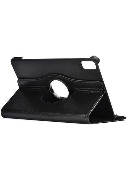Huawei Matepad 10.4 Uyumlu Kılıf Standlı 360° Rotatable Pu-Leather Case Siyah