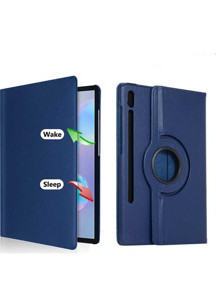 Samsung Galaxy T870 Uyumlu Kılıf (Tab S7) Standlı Pu-Leather Desing Lacivert fiyatları