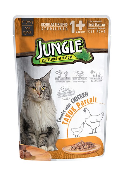 Pouch Tavuklu Kısırlaştırılmış Kedi Maması 100 gr