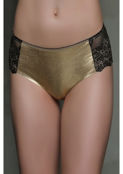 3005 Altn Simli Dantel Detaylı Slip