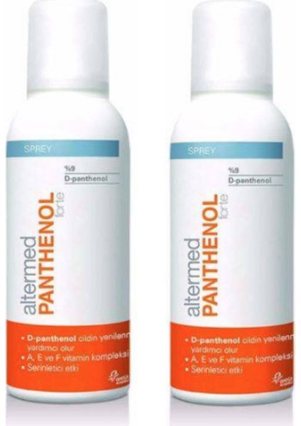 Serinletici Etki Sağlayan Panthenol Forte %9 Nemlendirici Sprey 150 ml X2 Adet