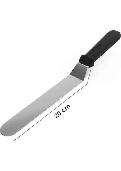 Güleryüz Ithalat Eğik ve Oval Uçlu Pasta Sıvama Spatulası 20 cm.