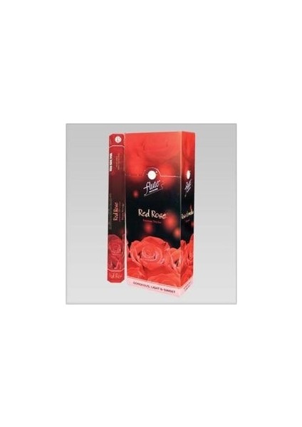 Flute Incense Sticks Red Rose Kırmızı Gül 20 Adet Çubuk Tütsü