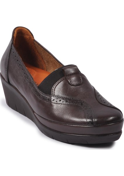 888 Kahve Kadın Hakiki Deri Günlük Ayakkabı