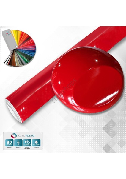 Parlak Kırmızı Folyo 122 Cm-2 Metre