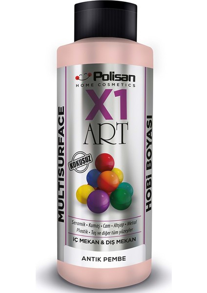 X1 Art Multisurface Hobi Boyası - Antik Pembe - 120 ml