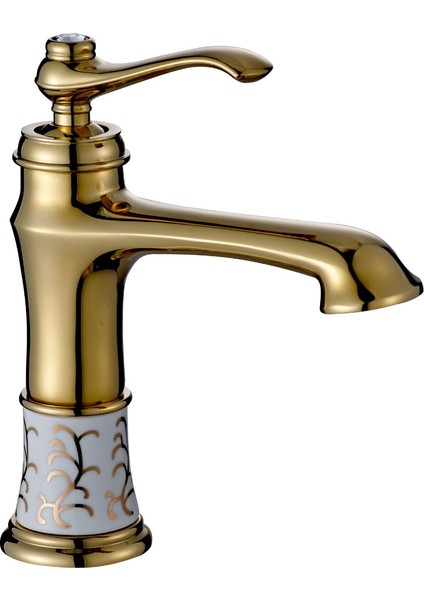 Banyo Lavabo Batarya Işlemeli Gold