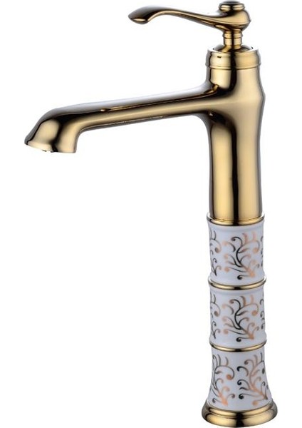 Lavabo Batarya Işlemeli Gold