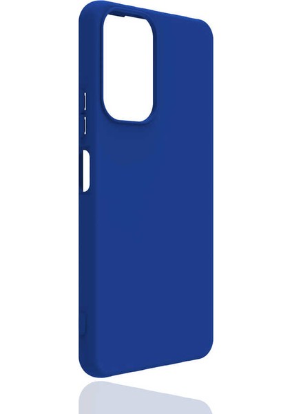 Xiaomi Redmi Note 10 Pro Kılıf Mat Esnek Biye Silikon Kılıf + Cam Ekran Koruyucu Mavi