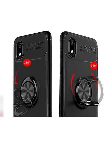 Samsung Galaxy A01 Core Kılıf Ultra Korumalı Yüzüklü Manyetik Ravel Silikon + Tam Kaplayan 6d Nano Ekran Koruyucu Lacivert fırsatları