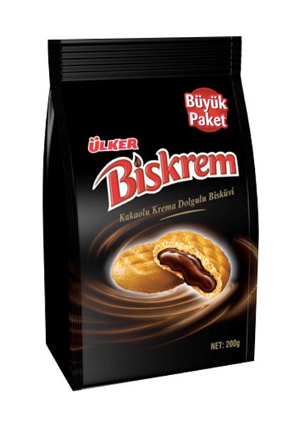 Biskrem Kakaolu Krema Dolgulu 200 gr x 4'lü