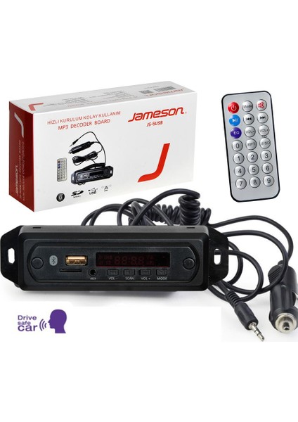 Oto Teyp Çevirici Bord Usb/fm/aux Bluetooth Konuşmalı 12V Jameson Js-6usb