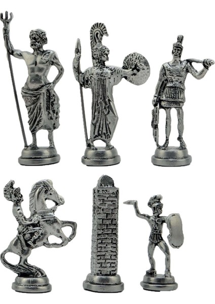 Gifthome Metal Satranç Takımı/seti;battal,yunan ,antik Taş ve Sedefli,düz Masif Satranç Tahtası fırsatları