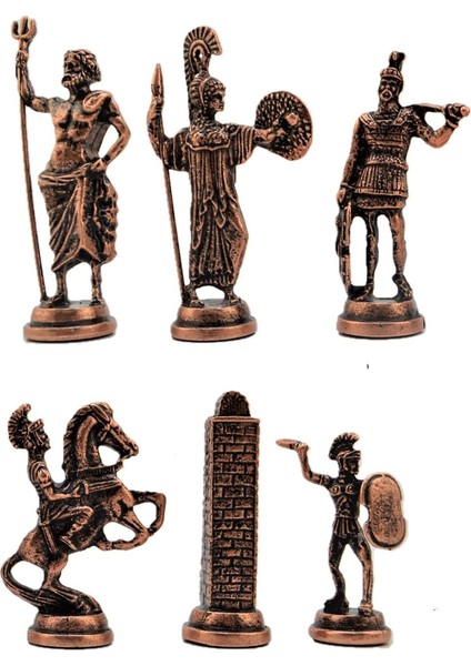 Gifthome Metal Satranç Takımı/seti;battal,yunan ,antik Taş ve Sedefli,düz Masif Satranç Tahtası indirimleri