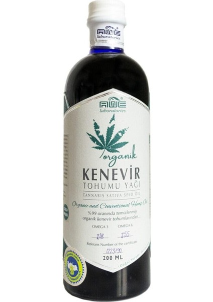 Laboratories Organik Kenevir Tohumu Yağı 200 ml