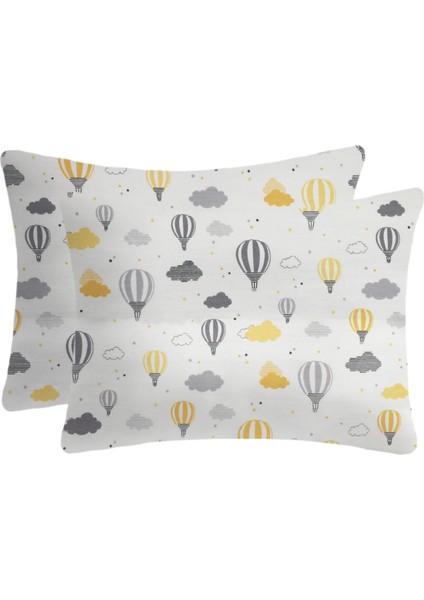 %100 Pamuklu Fermuarlı Bebek Yastık Kılıfı | 35X45 ( 2 Adet )