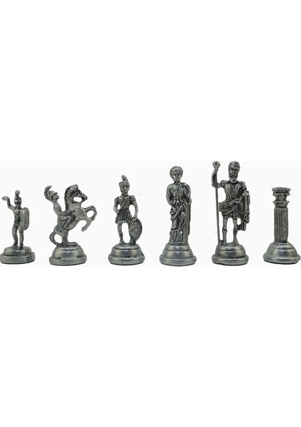 Gifthome Metal Satranç Takımı/seti;orta,roma,antik,gri Mermer Desenli Satranç Tahtası indirimleri
