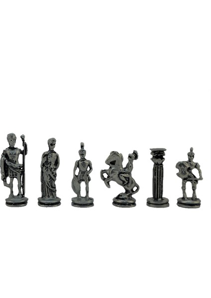 Gifthome Metal Satranç Takımı / Seti ; Küçük Boy, Roma Figürlü, Antik Satranç Taşı ve Masif, Ahşap Satranç Tahtası fırsatları