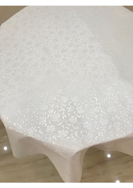 Masa Örtüsü Yuvarlak Astarlı Muşamba 140 cm Çap
