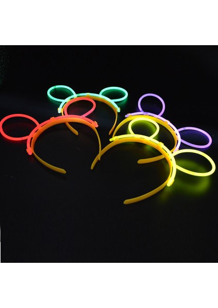 Glow Stick Taç Fosforlu Taç Karışık Renk 12 Adet