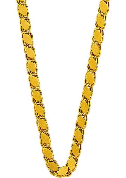 Maraş Pullu 14 Ayar Altın Zincir 55 cm