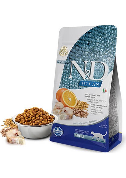 Ocean Low Morina Balık&portakal Yetişkin Kedi Maması 10 kg