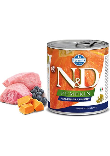 Pumpkin Kuzulu Yaban Mersinli Köpek Konservesi 6X285 gr