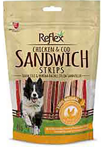 Tavuk ve Morina Balıklı Sandviç Lokma Köpek Ödülü 80 gr