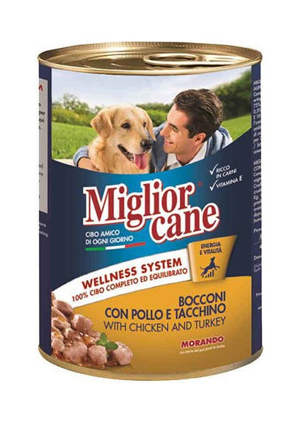 Cane Tavuk Hindi Köpek Konservesi 24X405 gr