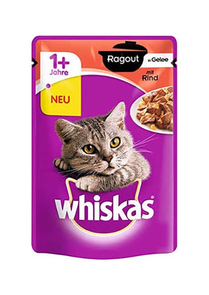 Güveç Jöle Içinde Sığır Etli Pouch Kedi Konservesi 85 gr