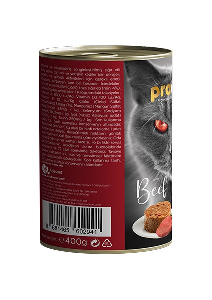 Adult Biftekli Yetişkin Kedi Konservesi 400 gr