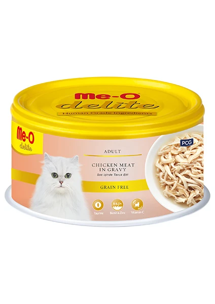 Meo Delite Sos Içinde Tavuklu Tahılsız Kedi Konservesi 6X80 gr