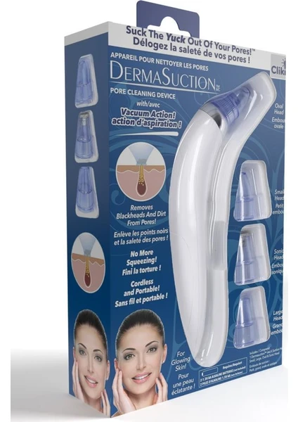 Dermasuction Derma Suction Vakumlu Siyah Nokta Temizleme Cihazı Pil Ile Çalışır