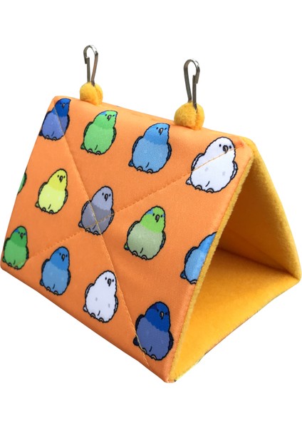 Forpus Papağanı Uyku Hamağı Çadırı Küçük Kafes & Kuşlara Uygun Hamak Turuncu