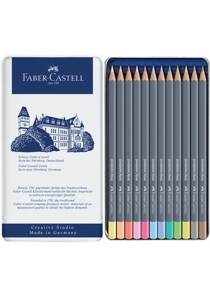 Aqua Bk Goldfaber Pastel Metal Kutu 12'li