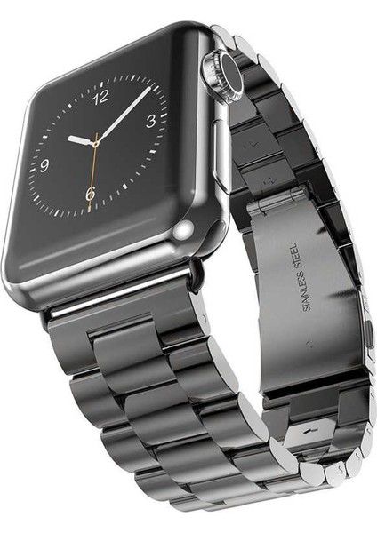 - ​​​Apple Watch 38mm - Kordon Metal Kordon - KRD-04 - Siyah - T11068