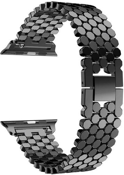 - ​​​Apple Watch 42mm - Kordon Metal Kordon - KRD-30 - Siyah - T15458