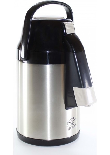 2.5 Lt Çelik Termos (Pompalı) CKR2007 - Siyah